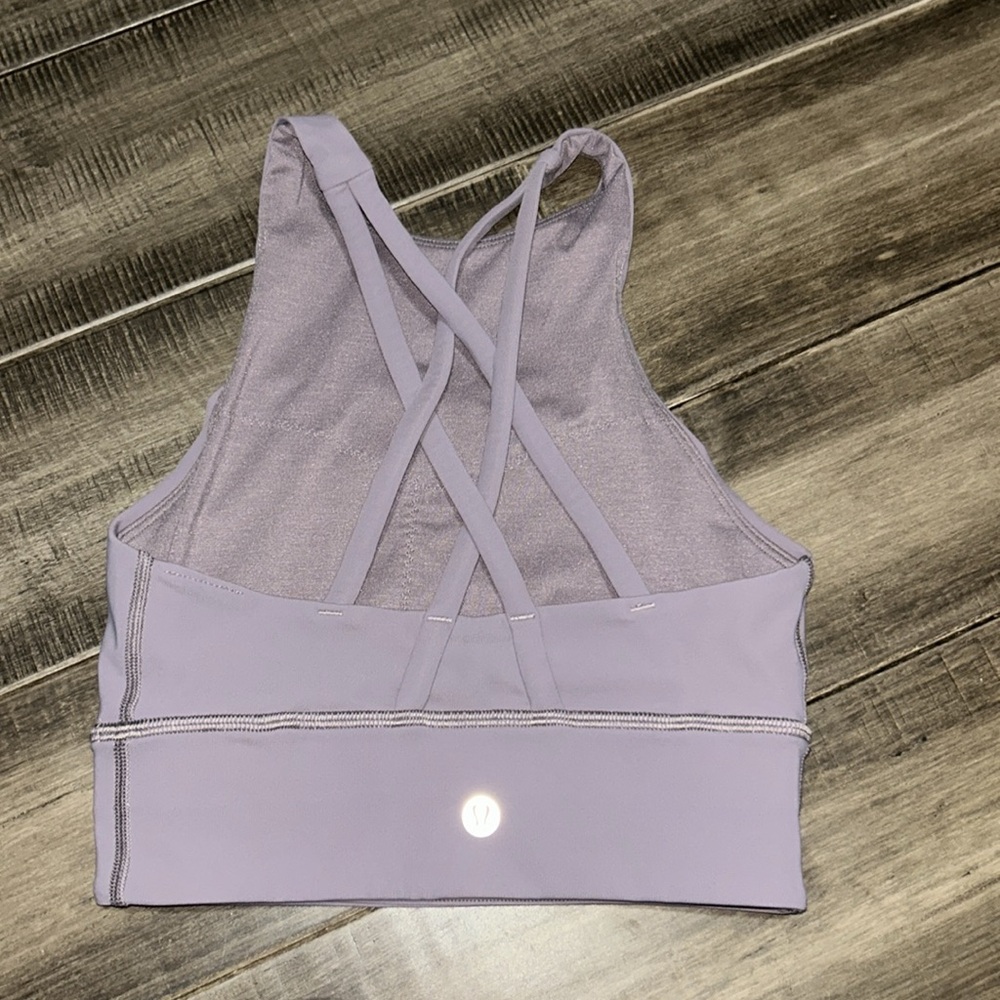 EUC Lululemon Energy Bra High Neck Long Line Tough *Medium Support, B–D Cup 2 - Picture 2 of 8